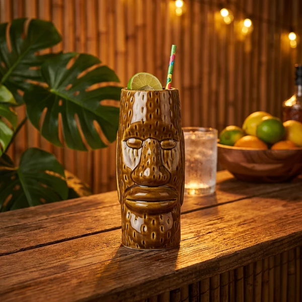 Keramik Islander Tiki-Becher 450ml BTBL3403 by Beaumont color Svart