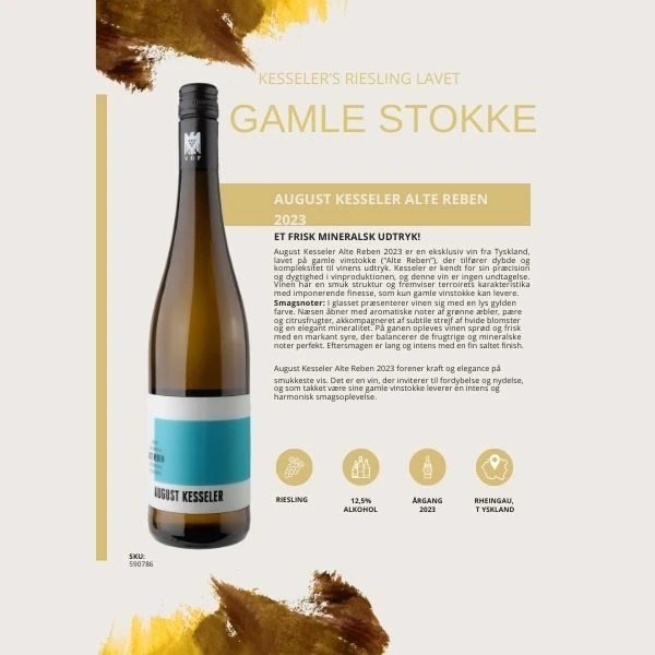 August Kesseler ALTE REBEN Riesling 2023 mit Korkenzieher Bundle40 by Bundle color Svart