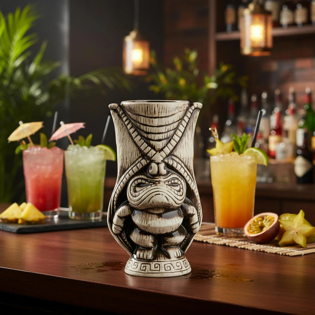 Kane Tiki-Becher aus Keramik 400 ml BTBL3409 by Beaumont color Grijs