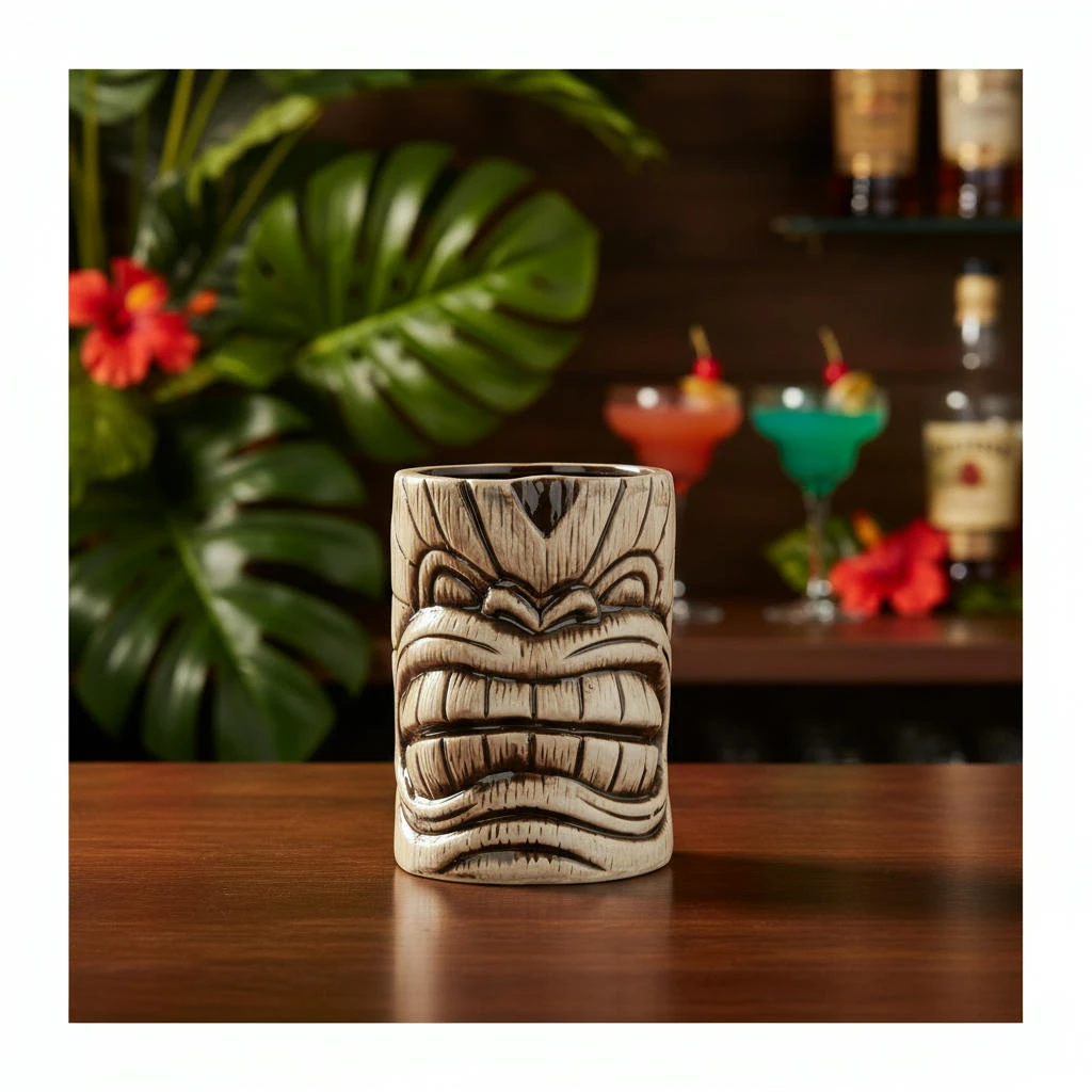 Keramik Toscano Kanaloa Tiki-Becher 450ml BTBL3410 by Beaumont color Grijs