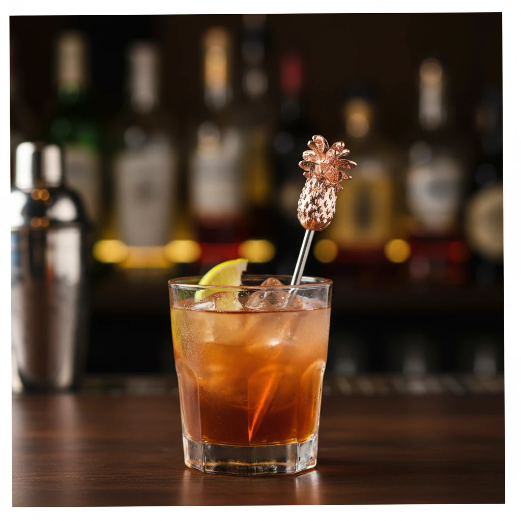 Ananas Cocktailspieße Kupfer - 10er-Pack BTBL3733 by Beaumont color Koppar