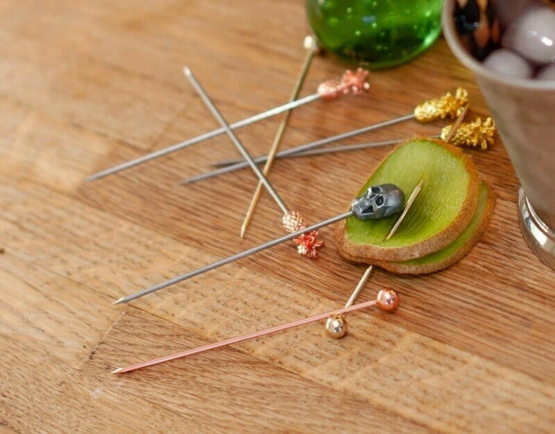 Ananas Cocktailspieße Kupfer - 10er-Pack BTBL3733 by Beaumont color Koppar