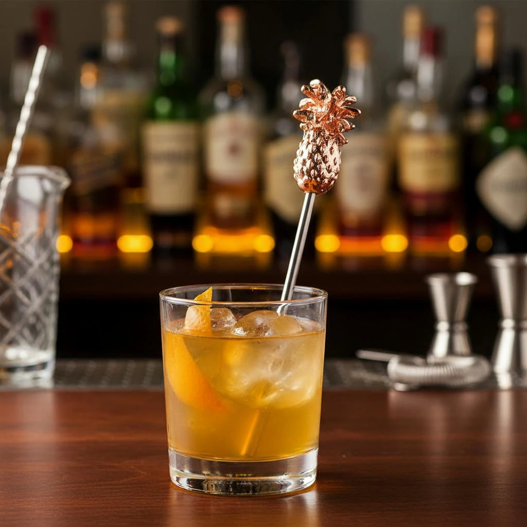 Ananas Cocktailspieße Kupfer - 10er-Pack BTBL3733 by Beaumont color Koppar