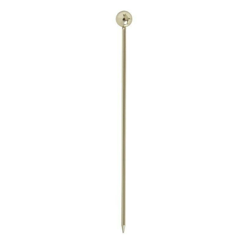 Ball Garnish Cocktailspieße 10er-Pack – Gold BTBL3732 by Beaumont color Goud