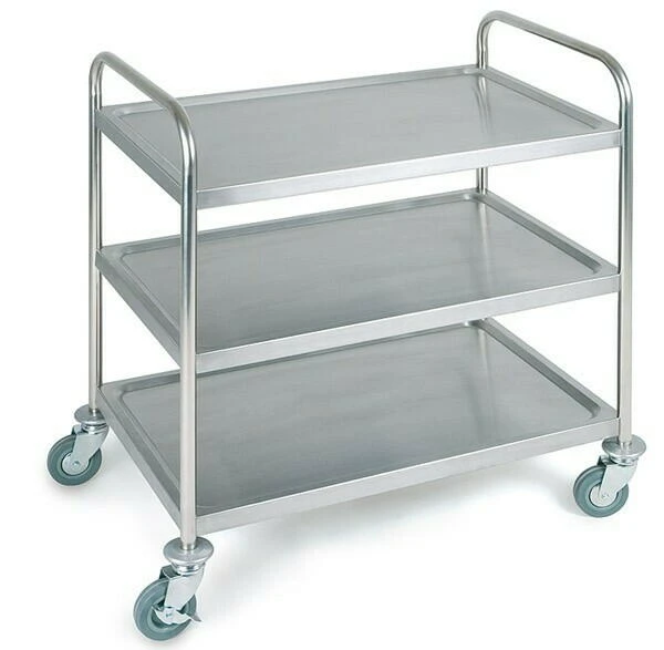 Servierwagen mit 3 Borden 91x59x93cm Edelstahl 11111979 by APS color Silver