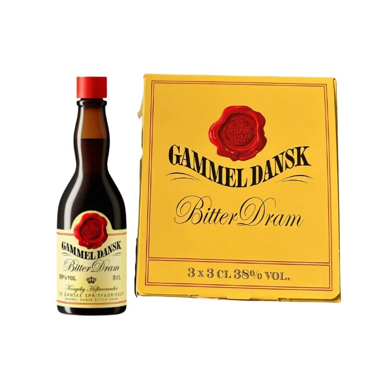 Gammel Dansk Bitter Dram 3x FL 3 206012 by AALBORG color Svart