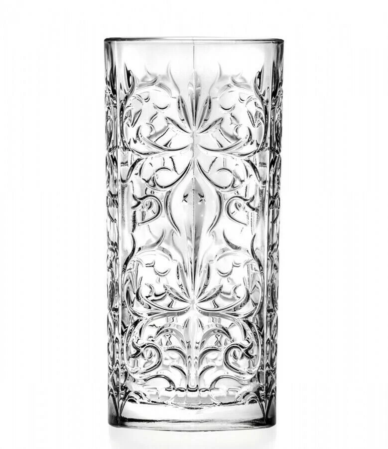 Longdrinkglas Tattoo, RCR - 368 ml (6er-Set) 7415BS by RCR Glas color Svart