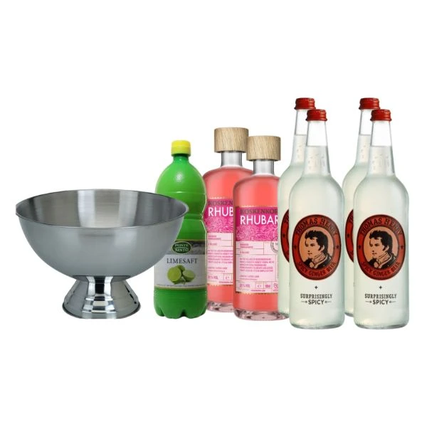 Rhubarb Ginger Punch - Bowle Set / Punchbowl Bundle51 by Bundle color Svart