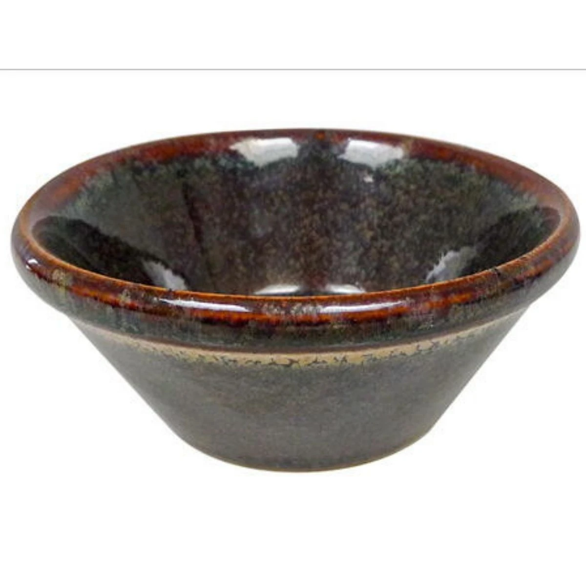 Bf20 Dipschale Konisch 10 x 4,5 cm Grün/Braun Steinzeug 5010920  color Bruin