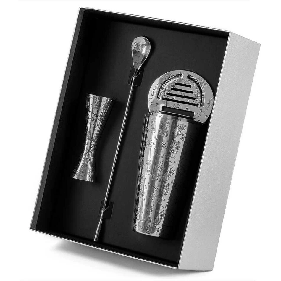 Tiki 5 Piece Cocktail Set UB4345 by Urban Bar color Svart