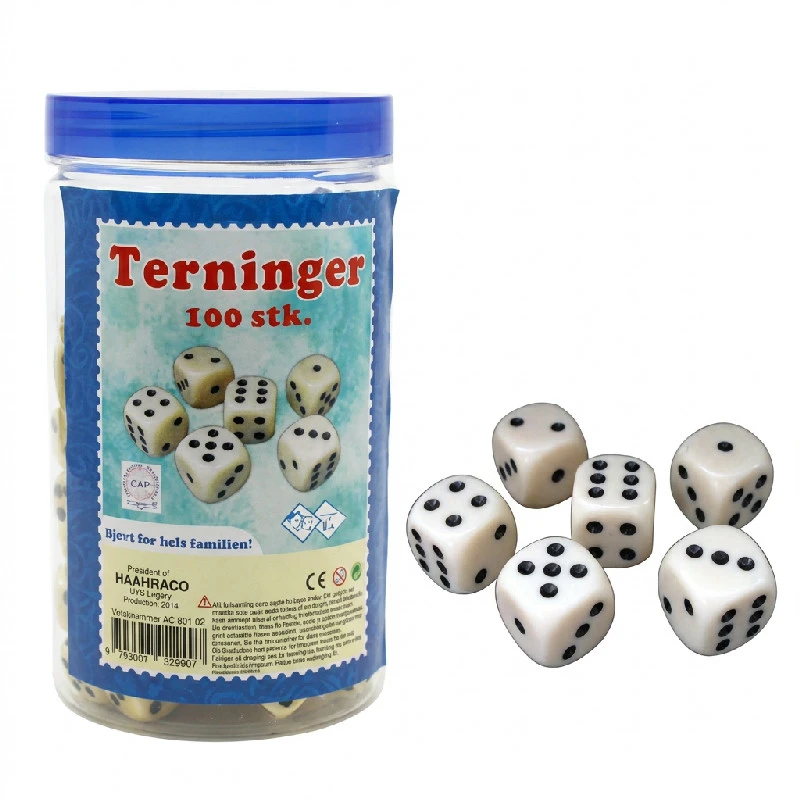Spielwürfel, 100 Stück 4080168  color Svart