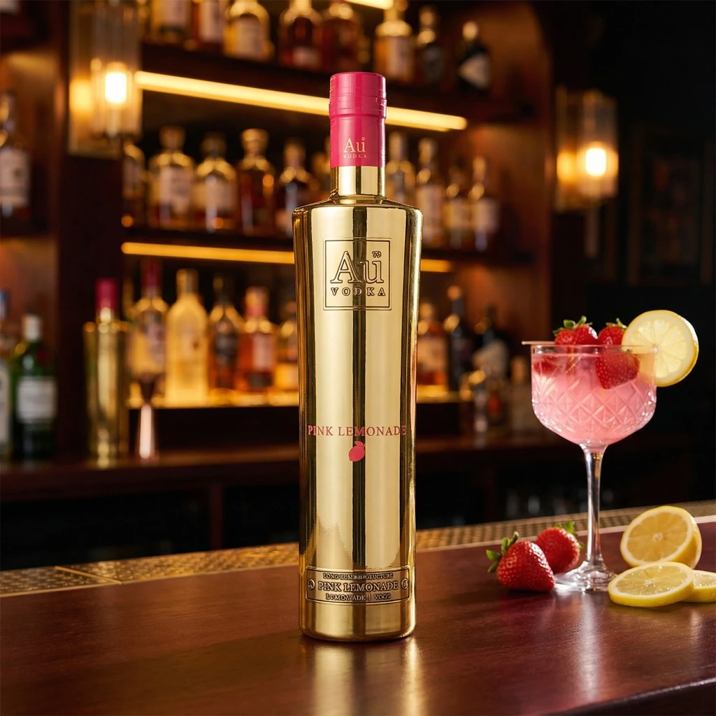 Au Vodka Strawberry Burst 70 cl 52338 by Au Vodka color Svart