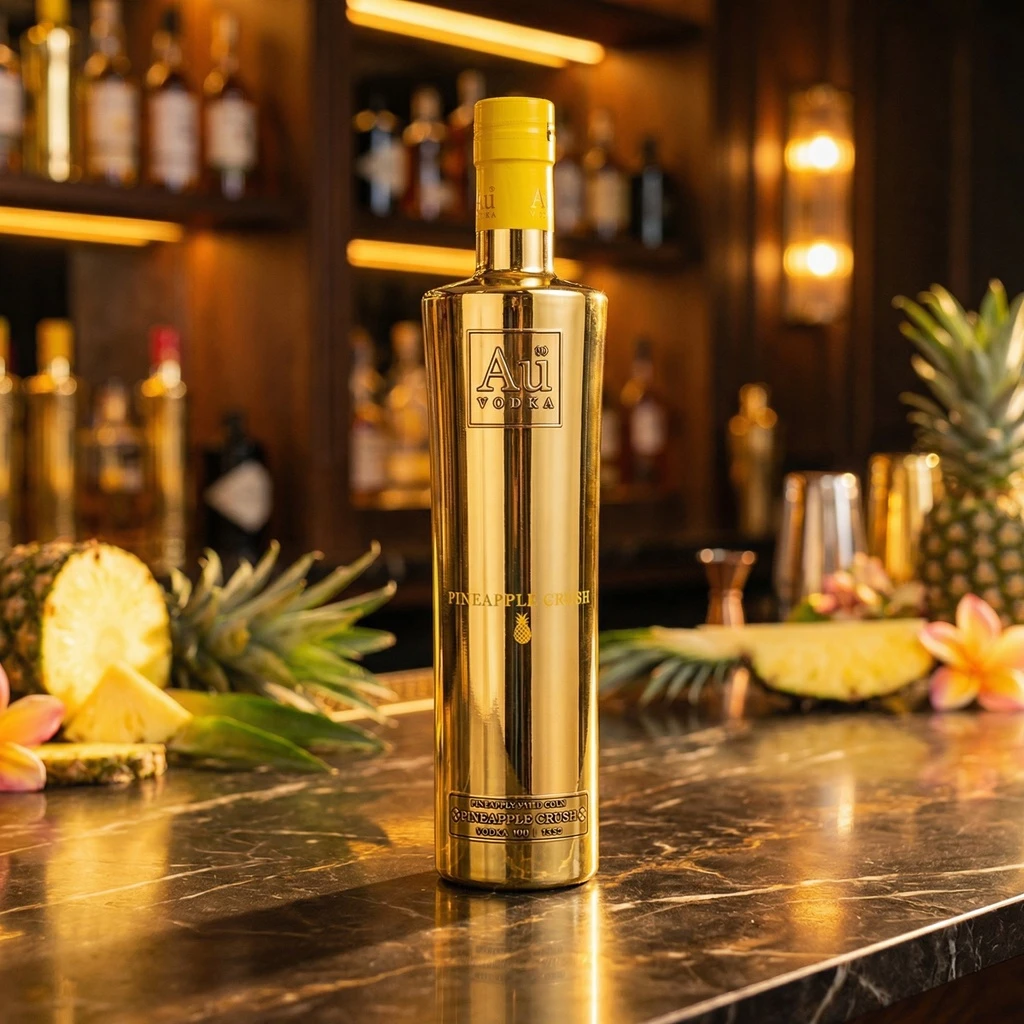 Au Vodka Pineapple Crush 70 cl 52336 by Au Vodka color Svart
