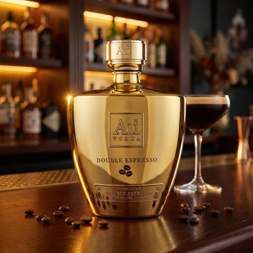 Au Vodka Double Espresso 70 cl 52335 by Au Vodka color Svart