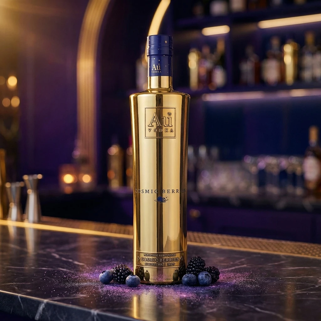 Au Vodka Cosmic Berries 70 cl 52334 by Au Vodka color Svart