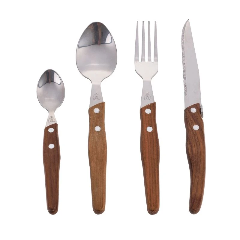 Laguiole Besteckset mit Walnussholz-Tablett, 24-teilig 40269070 by Laguiole color Svart