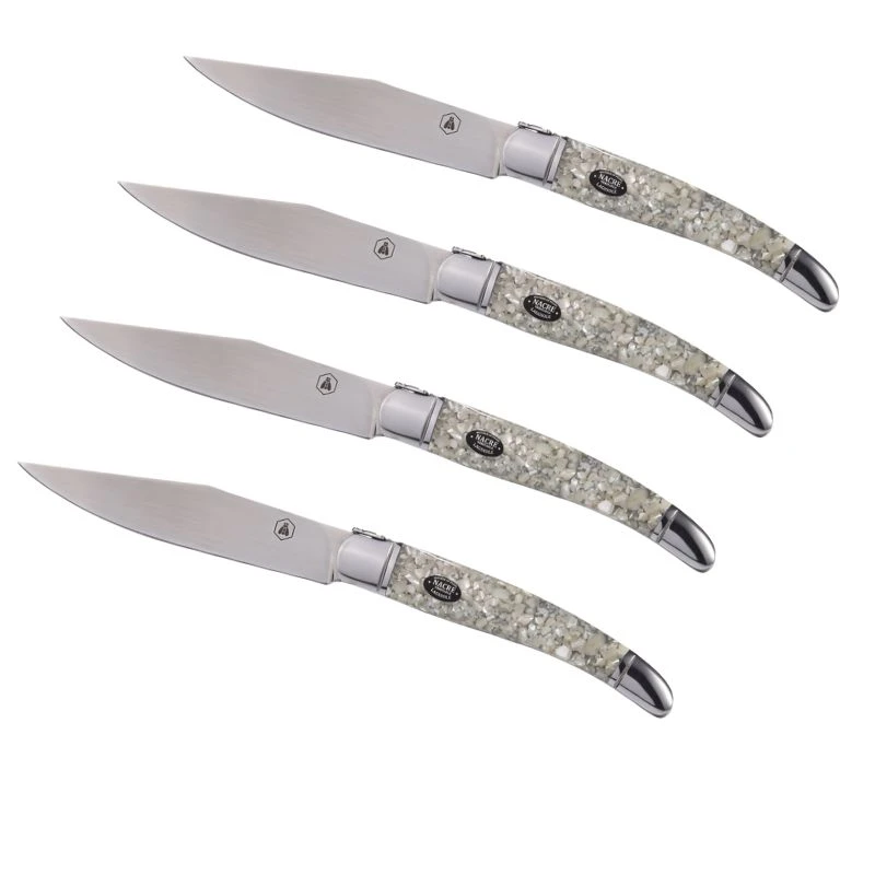 Laguiole Steakmesser in Perlmutt-Optik, 4er-Set 40269069 by Laguiole color Svart