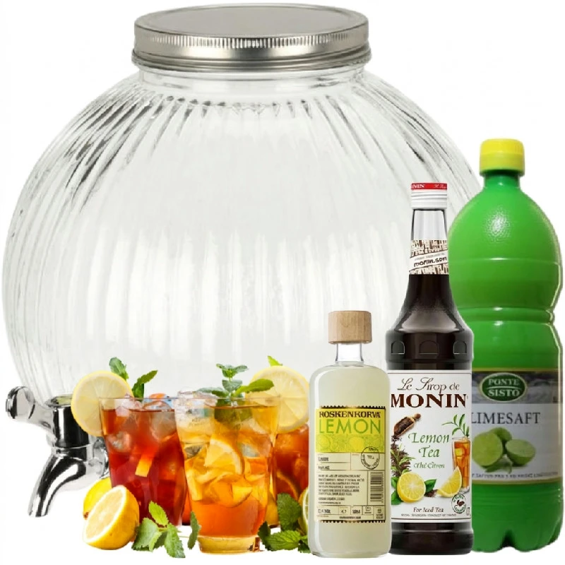 Lemon Tea Dispenser Getränkepaket 5 Liter DDSKpakke34 by Barlife color Svart