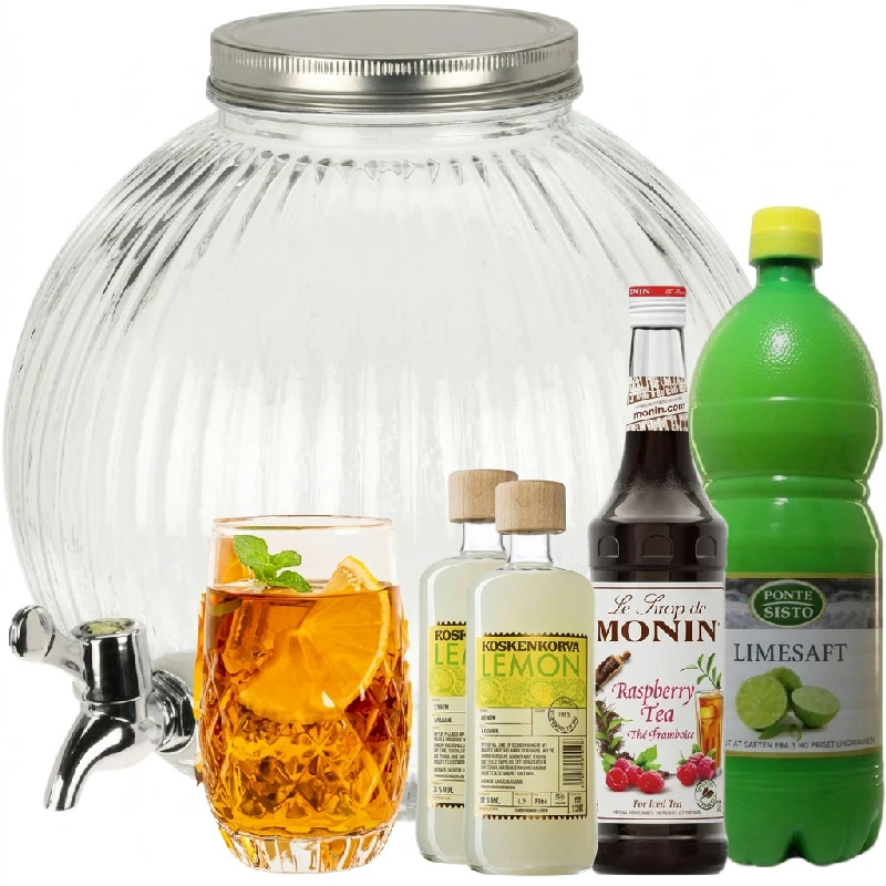 Himbeer-Zitronen-Tee-Spender Getränkepaket 5 Liter DDSKpakke35 by Barlife color Svart