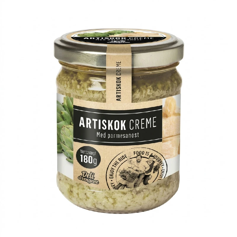 Artischockencreme mit Parmigiano 180g 118 by Deli Drengene color Svart