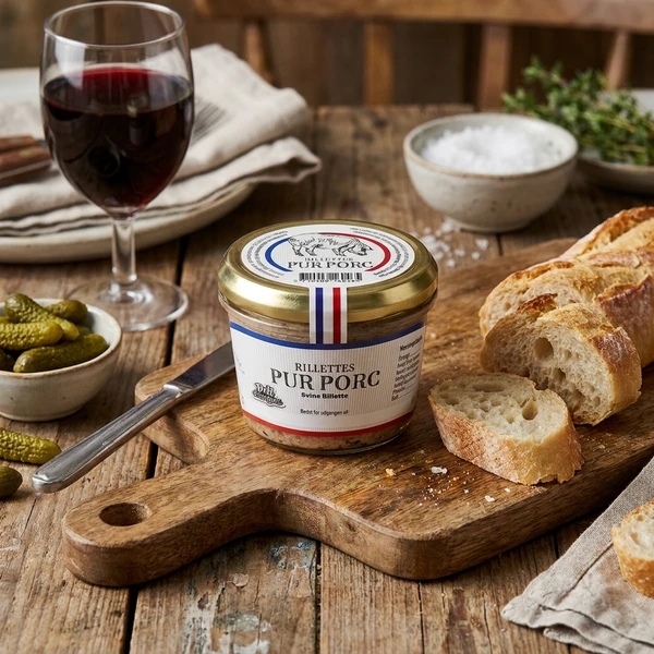 Schweine-Rillette DD 180g 15502 by Deli Drengene color Svart