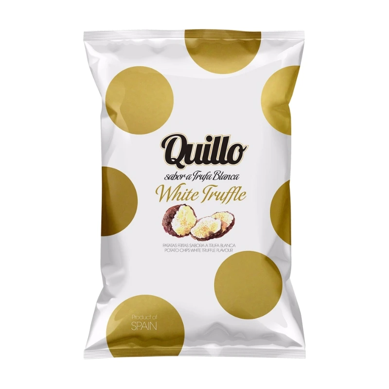 Trüffel Chips Quillo 45g 1986 by Deli Drengene color Svart