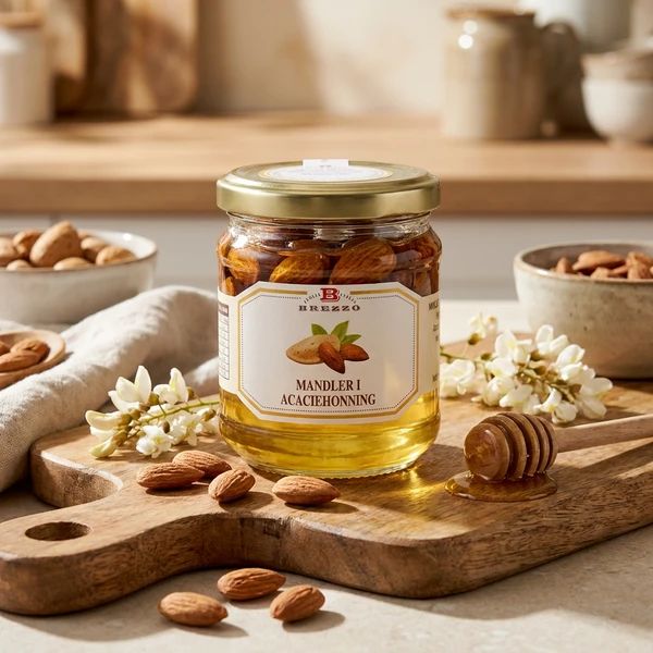 Akazienhonig mit Mandeln 240g 2653 by Deli Drengene color Svart