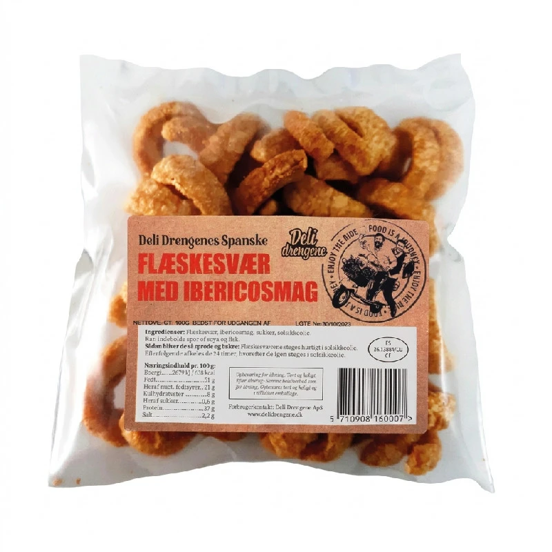 Schweinekrusten mit Iberico-Geschmack 100g 281 by Deli Drengene color Svart