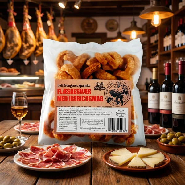 Schweinekrusten mit Iberico-Geschmack 100g 281 by Deli Drengene color Svart