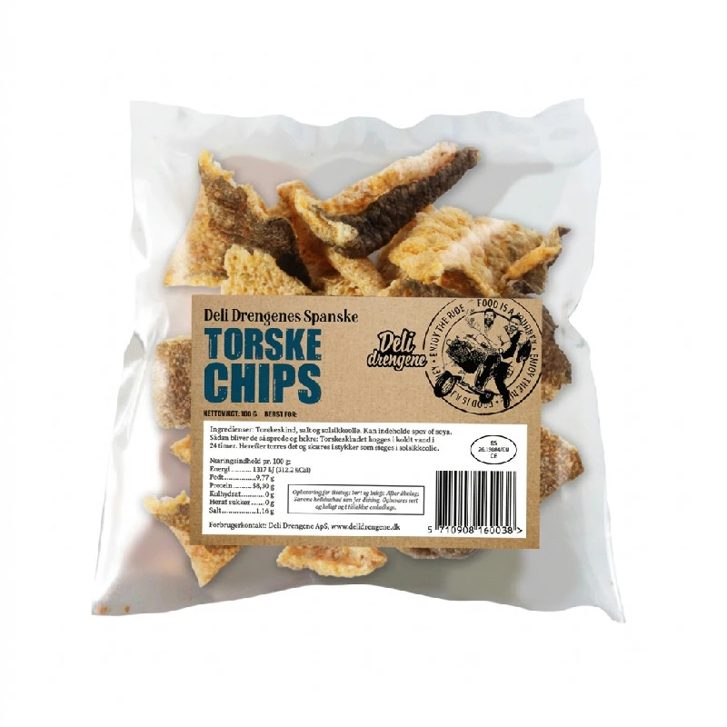 Kabeljau-Chips 100g 284 by Deli Drengene color Svart