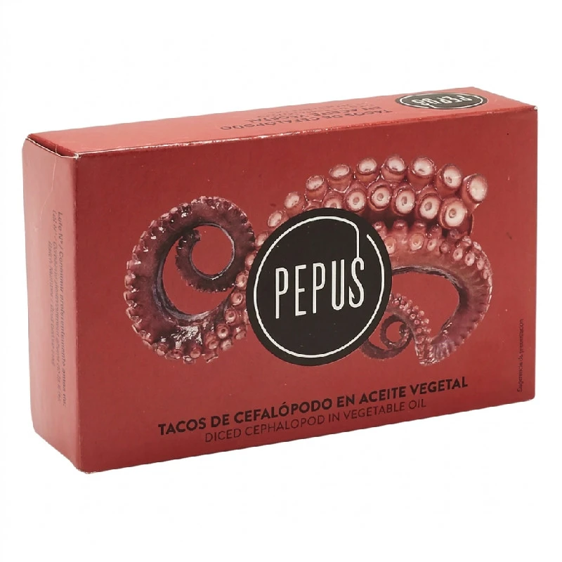 Pepus Pulpo / Oktopus in Sonnenblumenöl 120/75g 59104 by Deli Drengene color Svart