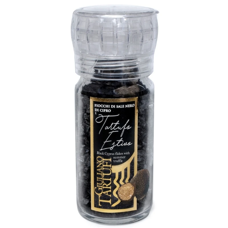 Sortiere Kværn Flakesalz mit Sommertrüffelscheiben 5 % 50g 9014 by Deli Drengene color Svart