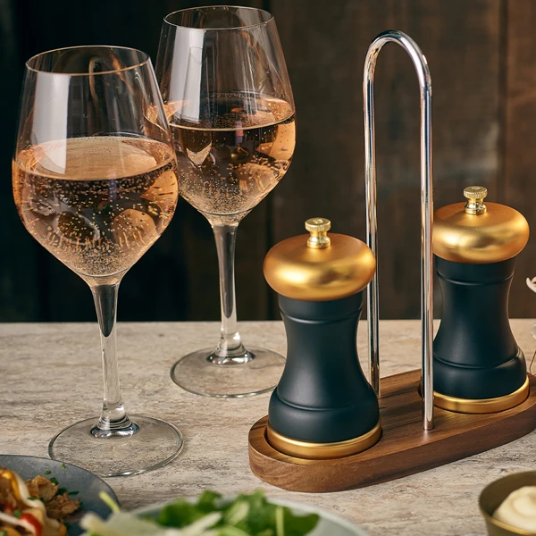 Ständer für Salz- und Pfeffermühlen – passend für 5,8 cm Mühlen WSPGRS by Genware color Svart