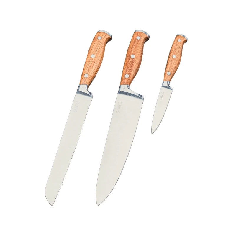 Hâws Santo Kochmesserset 3-teilig Eiche FSC 30-HSCS3OAK by Hâws Santo color Silver/brun