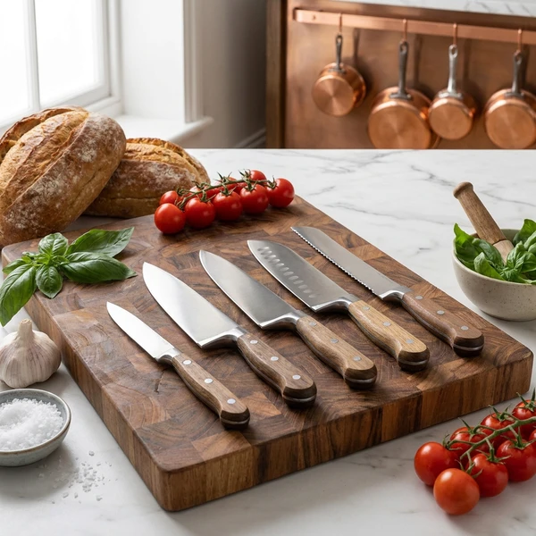 Hâws Santo Küchenhelfer-Set 5-teilig Eiche FSC 30-HSCS5OAK by Hâws Santo color Silver/brun