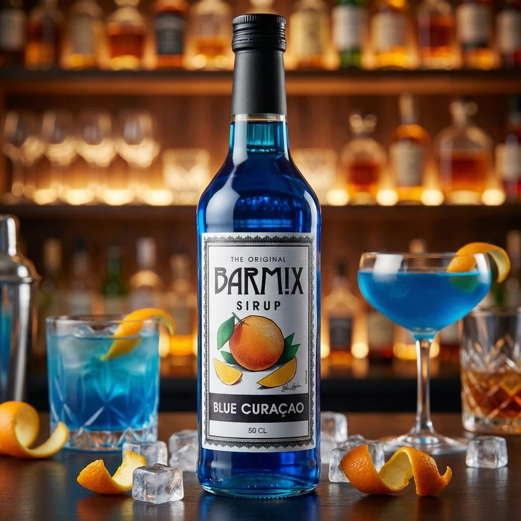 Barmix Blue Curaçao Sirup 50 cl 61334 by Barmix color Svart