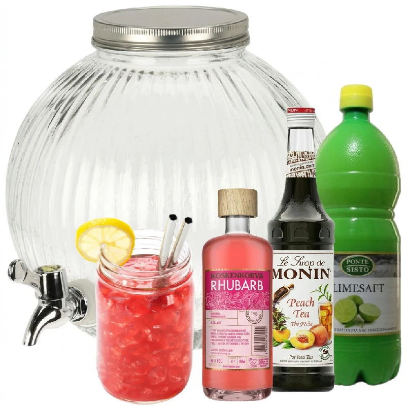 Peach Rhubarb Lemonade Getränkespender – Cocktail-Set Bundle67 by Bundle color Svart