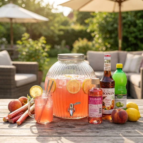 Peach Rhubarb Lemonade Getränkespender – Cocktail-Set Bundle67 by Bundle color Svart
