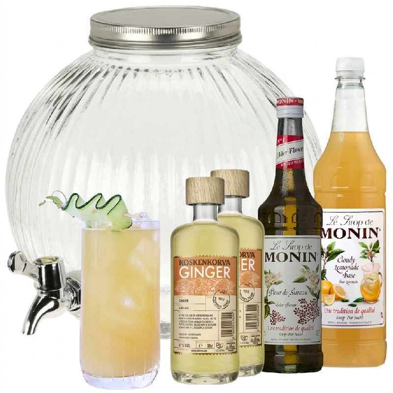 Elder Ginger Punch Getränkespender - Cocktail-Set Bundle70 by Bundle color Svart