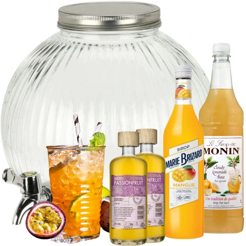 Tropical Passion Dispenser – Cocktail-Set Bundle73 by Bundle color Svart