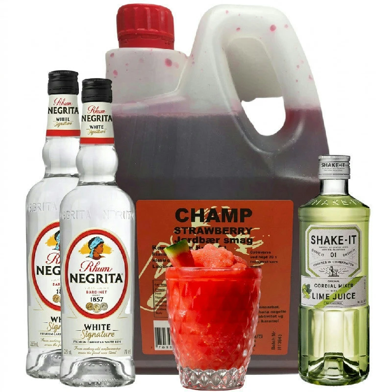 Strawberry Daiquiri – Slush-Eis-Cocktailpaket Bundle74 by Bundle color Svart
