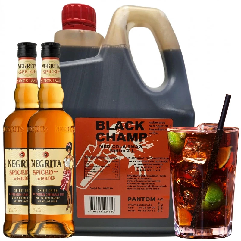 Rum & Cola – Slush-Ice-Cocktailpaket Bundle76 by Bundle color Svart