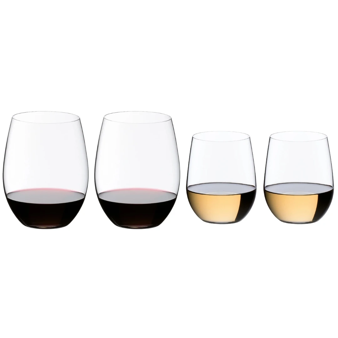 The O Wine Tumbler Cabernet/Merlot + Viognier/Chardonnay 4 Gläser 925684 by Riedel color Svart