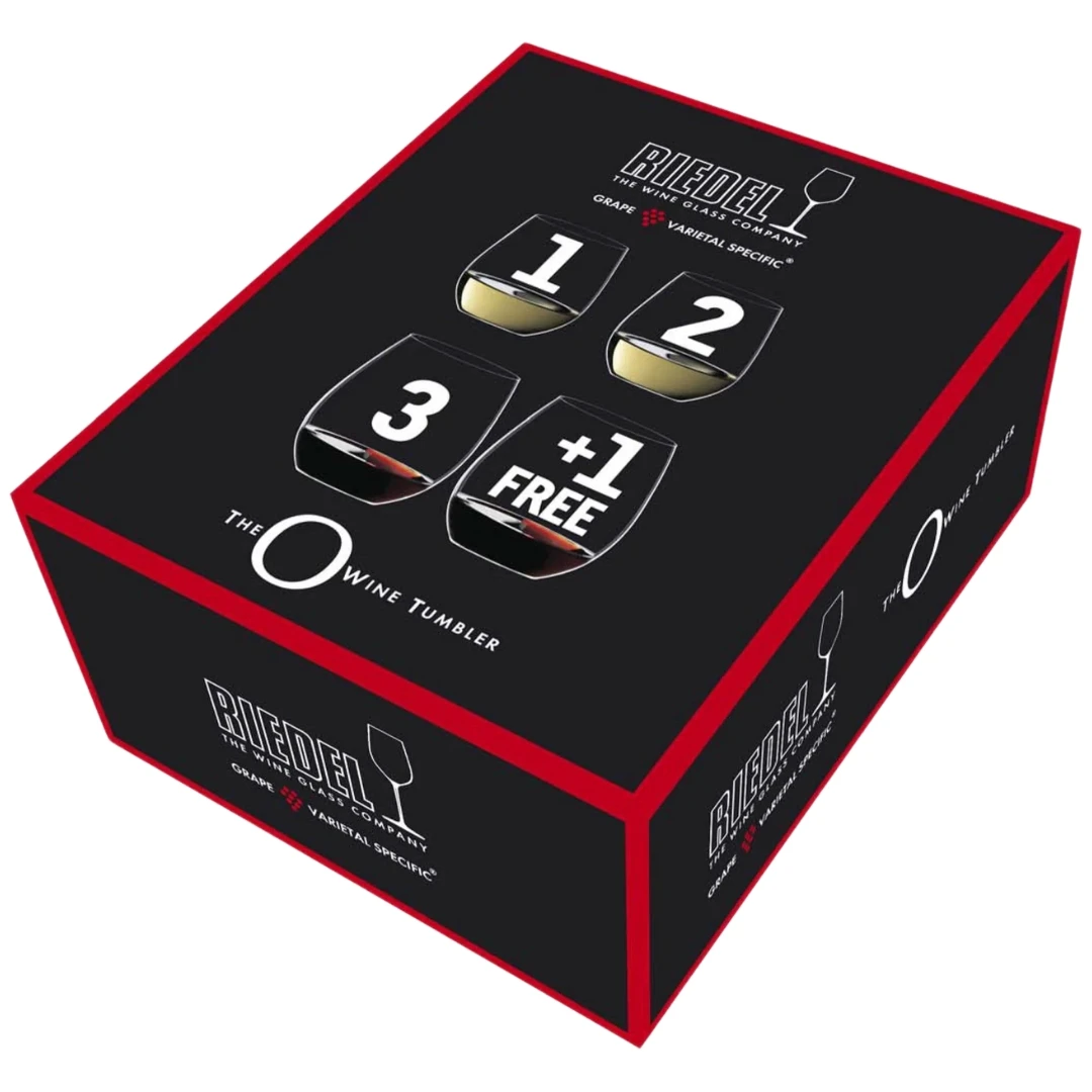 The O Wine Tumbler Cabernet/Merlot + Viognier/Chardonnay 4 Gläser 925684 by Riedel color Svart