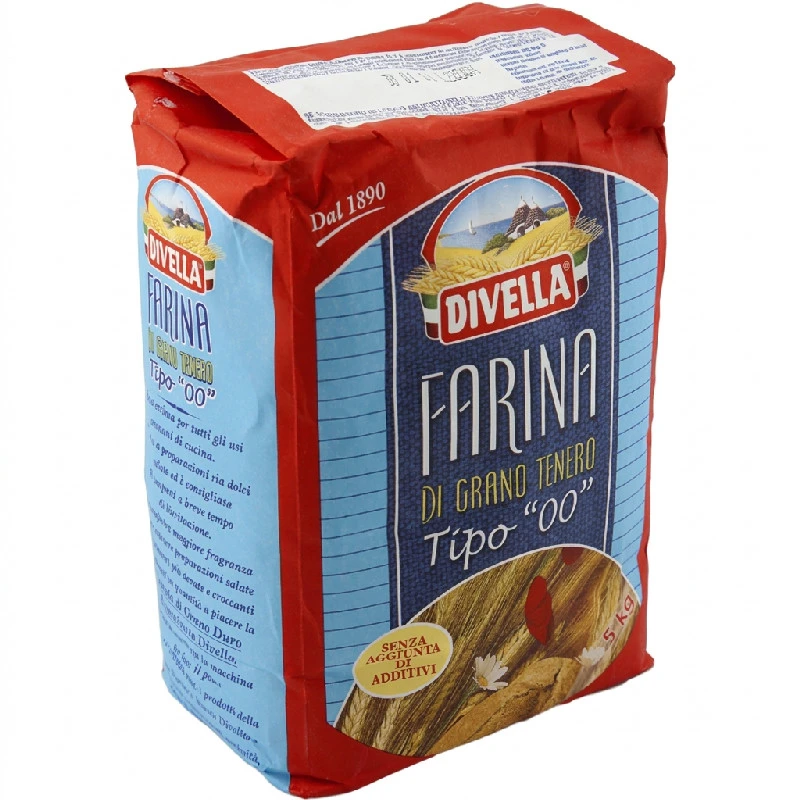 Farina Weizenmehl Tipo 00 5 kg 10535 by DIVELLA color Svart