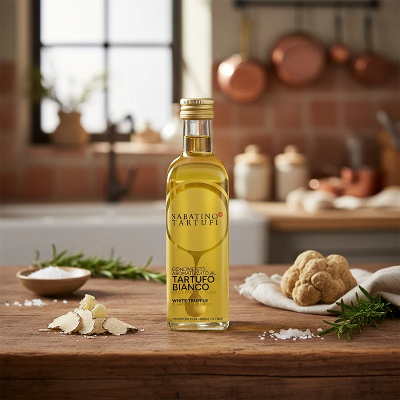 Olivenöl mit weißem Trüffel 55 ml 15210 by Sabatino color Svart