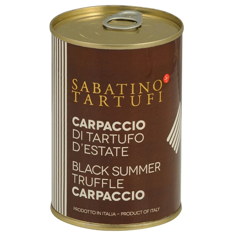 Trüffel-Carpaccio 100 % schwarze Trüffel Dose 400 g 19041 by Sabatino color Svart
