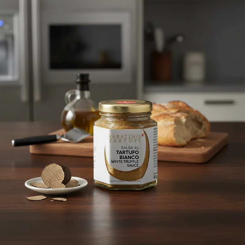 Weiße Trüffelsauce 90 g 19044 by Sabatino color Svart