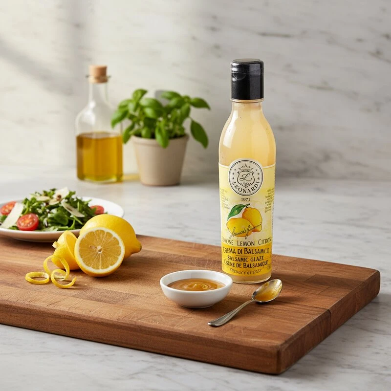 Balsamico-Glaze Zitrone PET 220 g 12053 by Leonardi color Svart