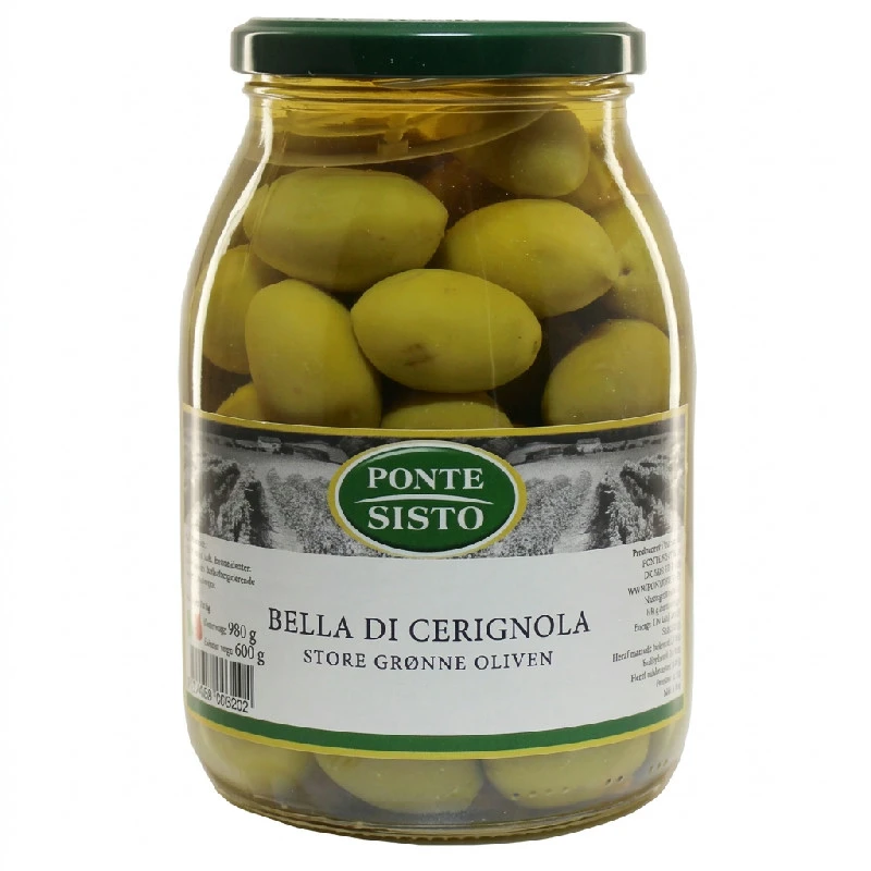 Grüne Bella di Cerignola Oliven mit Stein 980 g 17574 by Ponte Sisto color Svart